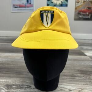 Vintage 70s 80s Pro Shop LA Chargers Yellow Mens OS Logo USA Made‎ Visor Cap NFL